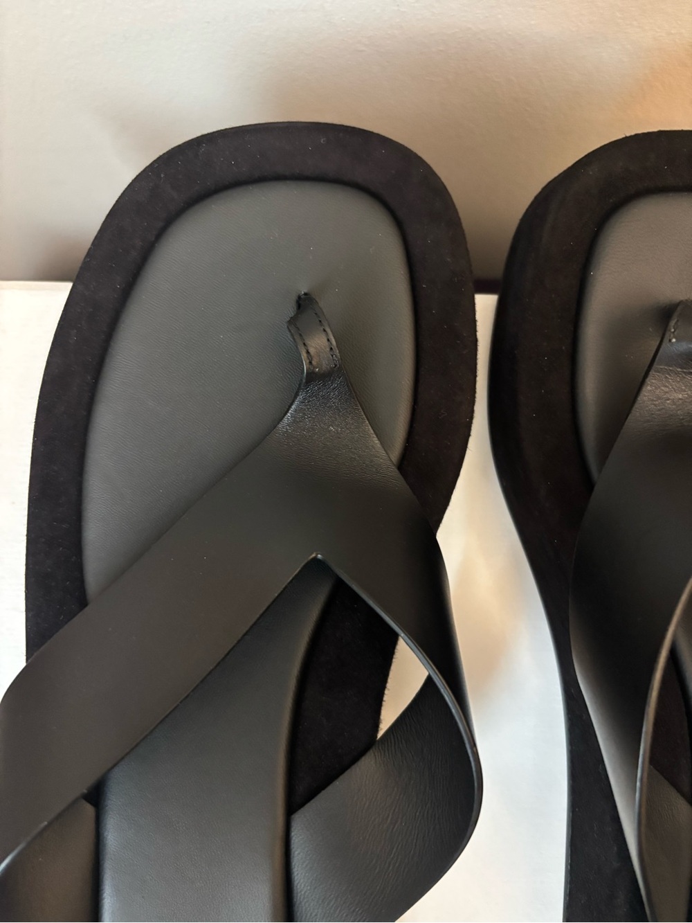The Row Black Leather Ginza Sandals - Platform - Picture 5 of 6